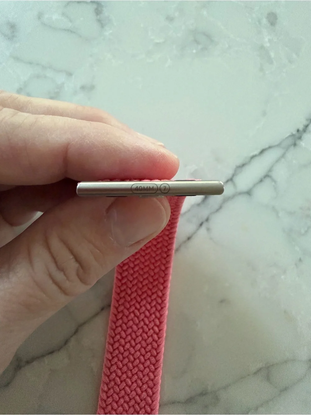 Apple Watch Pink Braided Solo Loop Band Size 7